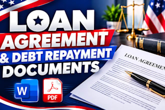 professionally prepare loan agreement and debt repayment documents