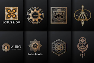 design sacred geometry, mystical and spiritual logo