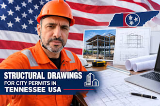 be your engineer, design structural drawings for city permits in tennessee USA