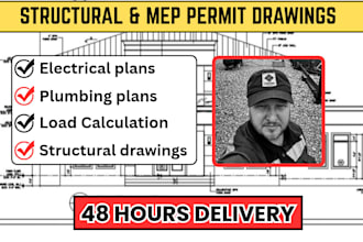 create structural mep permit drawings in california and georgia