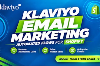 setup klaviyo and shopify integration, design klaviyo email marketing flows