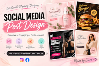 create aesthetic social media post designs for your brand