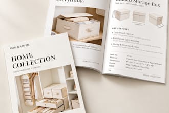 design a clean product catalog and brochure