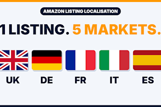 localise your amazon listing for UK, germany, france, italy and spain
