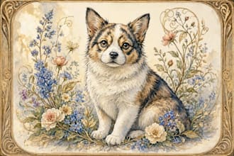 turn your cat or dog into a lovely watercolor illustration