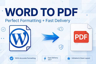 convert word documents to pdf and fix formatting and cleanup