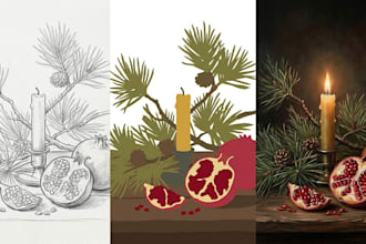 draw realistic botanical illustrations and vintage packaging art