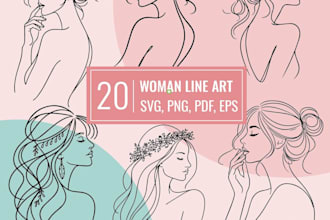 design minimalist line art , continuous line drawing, and modern line logo