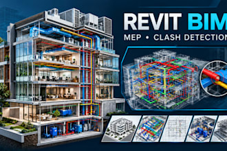 create revit bim models, mep drawings, and clash detection for construction
