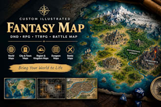 create fantasy map, dnd map, rpg map, ttrpg, battle map, dungeon map, game map