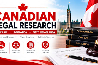 conduct canadian legal research prepare a cited memorandum case law legislation