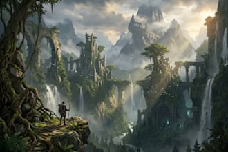 do environmental concept art, background art