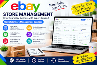 help with ebay store management and product listings