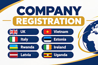 register your company in UK, italy, vietnam, estonia