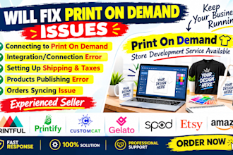 fix printify printful, etsy integration error with amazon to sell pod amazon
