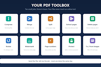 compress, merge, split, watermark or protect your PDF files