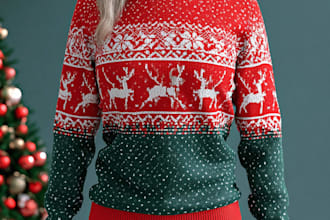 create ugly christmas sweater and sweatshirt design