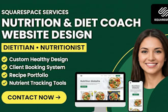 build nutrition website diet consultant website squarespace health coach website