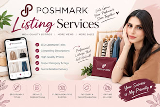 make draft listings for your poshmark ,cross listings