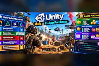 integrate admob ads and in app purchases in unity
