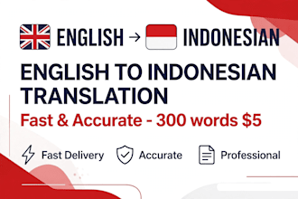translate english to indonesian accurately and be your friendly chat partner