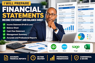 prepare financial statements and income statement