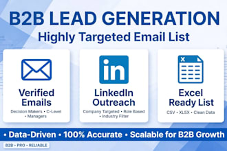 b2b lead generation, linkedin leads and verified email list