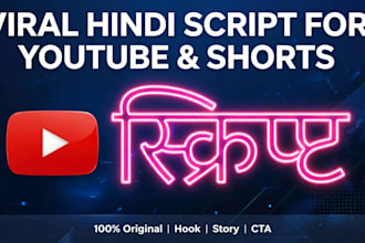 write viral hindi youtube script video and story