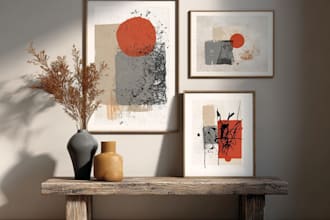 create abstract printable wall art for home decor