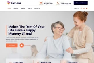 design wix adult day care website disability support community care website