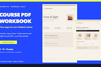 format your course PDF workbook or learning guide