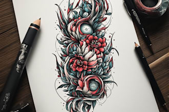 design professional creative tattoo design