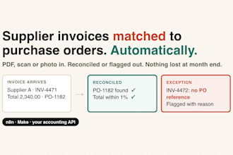 automate supplier invoice processing into your accounting with n8n