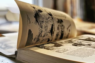 draw your comic manga page, manga comic art