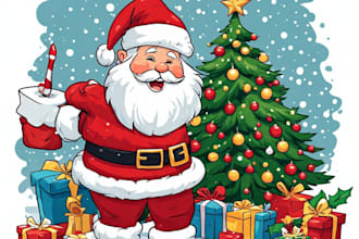 draw custom christmas illustrations