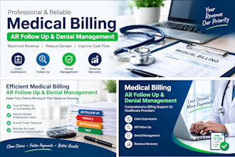 handle medical billing, ar follow up, denial management
