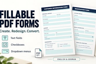 create, redesign or convert your fillable PDF forms