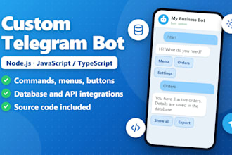 build a custom telegram bot with nodejs