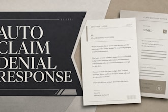 draft a formal legal response to your auto insurance claim denial