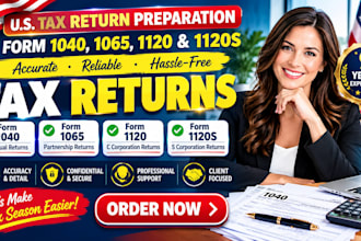 prepare form 1040, 1065, 1120 and 1120s tax returns