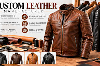 manufacture custom leather jackets and accessories
