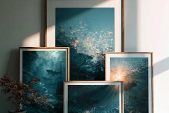 design modern abstract wall art prints