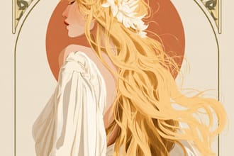 do illustrations in art nouveau style