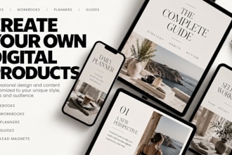 create and design a professional ebook or digital product