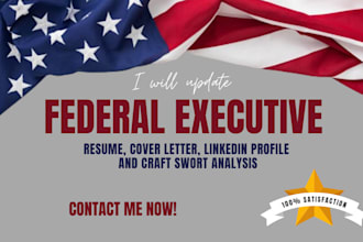 write a 2 page federal resume for usajobs and senior executive roles