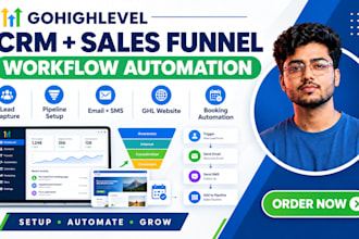 build gohighlevel sale funnel ghi automation setup website CRM workflow