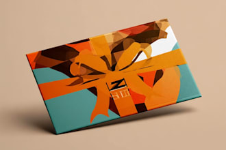 do christmas gift game business card design