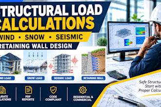 do structural wind load, snow load, seismic load calculation retaining wall