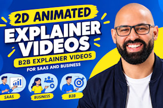 create 2d animated explainer video, b2b explainer videos for saas and business