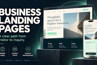 build a responsive business landing page with a contact form